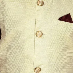 Pehanaava Boys Mandarin Collar Kurta with Pyjamas & Waistcoat image 2