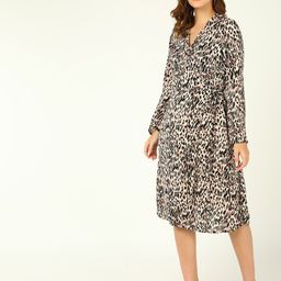 DODO & MOA Animal Print Georgette A-Line Midi Dress-picture-24