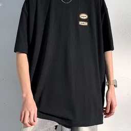 StyleCast x Revolte Men Solid Round Neck Oversized T-shirt-picture-40