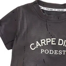 StyleCast x Revolte Boys Printed Round Neck T-shirt With Shorts image 4