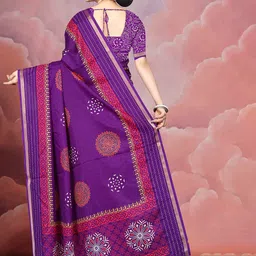 STAVA CREATION Ethnic Motifs Zari Silk Cotton Mysore Silk Saree image 4