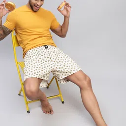 HAYU Men Printed Mid-Rise Cotton Shorts image 2