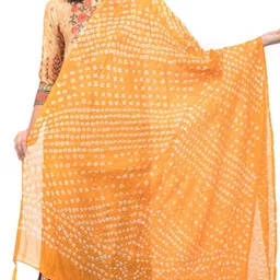 A R SILK DUPATTA HUB Printed Bandhani Dupatta image 3