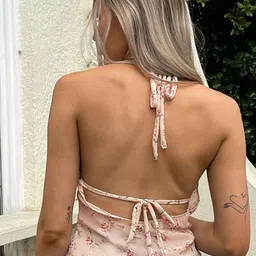 StyleCast x Revolte Women Ethnic Motif Printed Halter Neck Sleeveless Top image 4