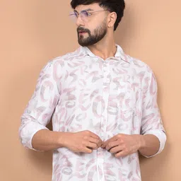 Crimsoune Club Men Premium Slim Fit Spread Collar Abstract Printed Cotton Casual Shirt-image-49