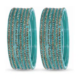 ZULKA Set Of 12 Zircon Gemstone Stone-Studded Bangles image 3