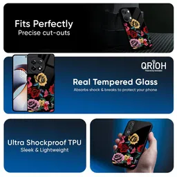 QRIOH Floral Printed OnePlus 9R Back Case Mobile Accessories image 4