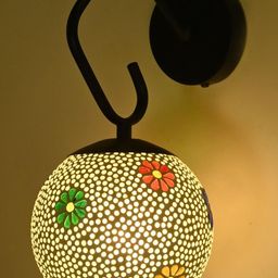 1ST TIME Multicoloured Textured Glass Spherical Shaped Wall Lamp-picture-44