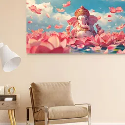 nestroots Blue & Pink 1 Piece Canvas Other Wall Paintings-image-81