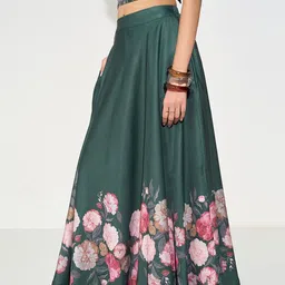AKKRITI BY PANTALOONS Women Floral Printed Flared Culottes Trousers-picture-29