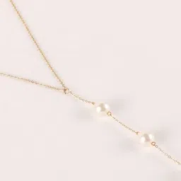 corsica DressBerry Gold-Plated Pearls Beaded Minimal Necklace image 5