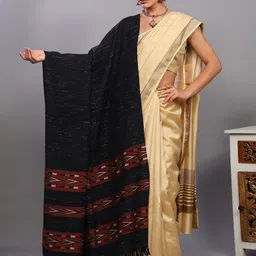 Exotic India Yak Wool Kullu Shawl With Chevron Weave And Kinnauri Triple Border-picture-36