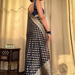 Freezeit Woven Design Zari Art Silk Handloom Banarasi Saree image 3