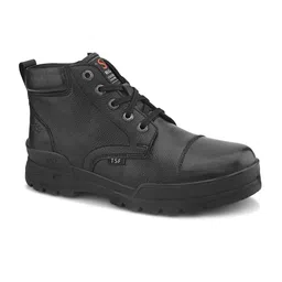 TSF Men Black Leather High-Top Boots image 3