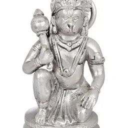 Exotic India Silver-Toned Hanuman Religious Idol Showpiece-image-41