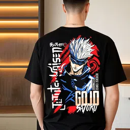 ZEN1 FASHION Men Jujutsu Kaisen Graphic Printed Round Neck Cotton Relaxed Fit T-shirt-picture-26