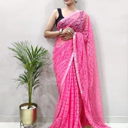 HI FI NX Floral Net Saree image 5