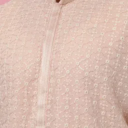 azania Men Ethnic Motifs Embroidered Regular Thread Work Kurta with Pyjamas image 2