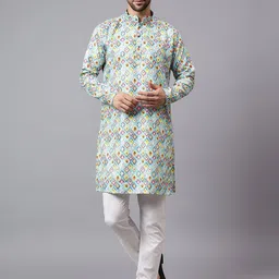 garbhodakshai Men Geometric Printed Indie Prints Kurta-picture-19