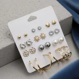 DressBerry Geometric Studs Earrings image 2