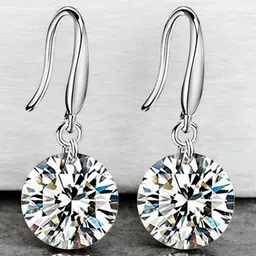 Nilu's Collection Set of 2 Silver-Plated CZ-Stone Studded & Pearls Beaded Drop Earrings image 4