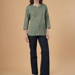 DESIGNER DHAAGE Striped Pure Cotton Kurti image 4