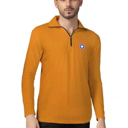 Blisstone Men Captain America Printed Polo Collar T-shirt-picture-52