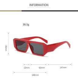 AUGEN Unisex Rectangle Sunglasses with UV Protected Lens VI-SG-187-C1 image 3