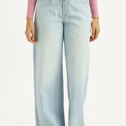 Levis Women Straight Fit Mid-Rise Light Fade Stretchable Jeans-image-65