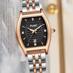Poshi Women Rectangular Dial & Straps Analogue Watch POSW5-940252140026-BLACK-image-38