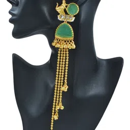 J & C Fashion Arena Women Gold-Plated Brass Artificial Beads Ethnic Chandbalis-picture-56