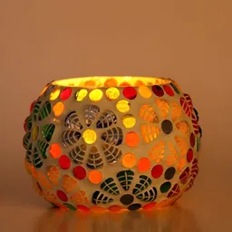 1ST TIME White & Red 2 Pieces Cylindrical Shaped Candle Holders image 5