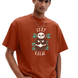 MaverIQ Men Graphic Printed Round Neck Cotton Oversized T-shirt-picture-32