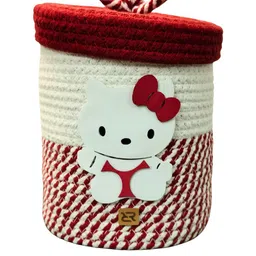 ROUGH ROAD STORE White Kitty Basket-picture-25