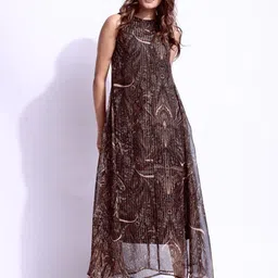 all about you Print Chiffon A-Line Maxi Dress image 3