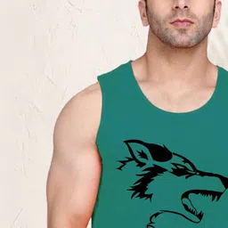 BAESD Pack of 2 Printed Round Neck Cotton Gym Vest image 2
