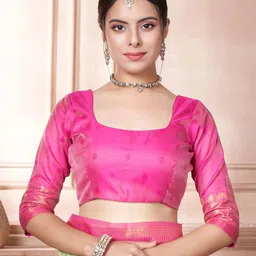 Anouk Striped Zari Kanjeevaram Saree image 5