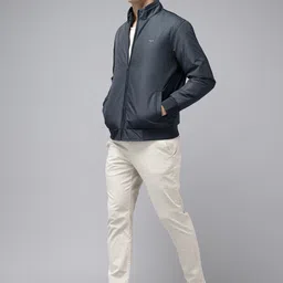 ColorPlus Mock Collar Padded Bomber Jacket image 3