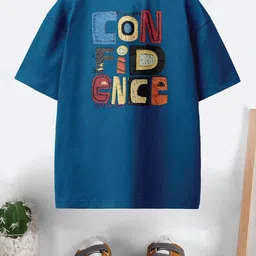 BAESD Boys Typography Printed Round Neck Oversized T-shirt image 3