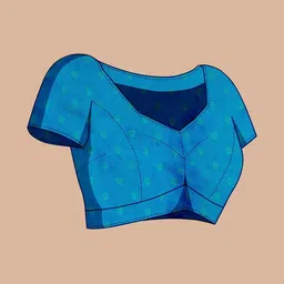 KALINI Silk Cotton Block Print Saree image 4