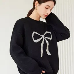 LULU & SKY Women Printed Crew Neck Pullover image 2