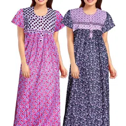 PR PINK ROYAL Printed Maxi Nightdress-picture-33