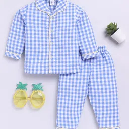 Clt.s Unisex Kids Checked Night suit-picture-32