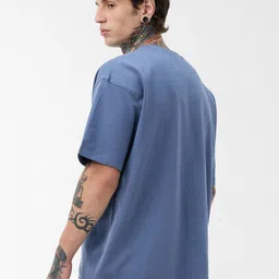 The Souled Store Men Solid Cotton Oversized T-shirt image 4
