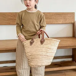 LULU & SKY Girls Printed High-Rise Cotton Pleated Trousers image 4