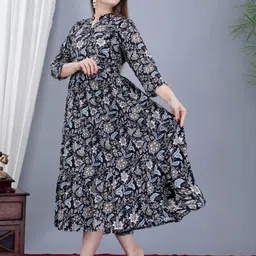 TiRoPatifab Women Floral Printed Fit & Flare Ethnic Dress-picture-15