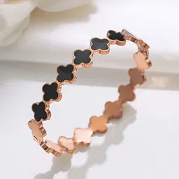 Jewels Galaxy Rose Gold-Plated Stainless Steel Bangle-Style Bracelet image 4