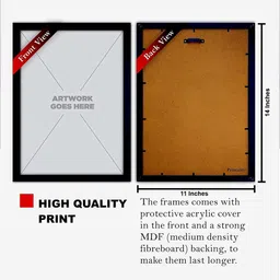 SAF Blue & Grey Cartoon Printed Framed Wall Art image 2