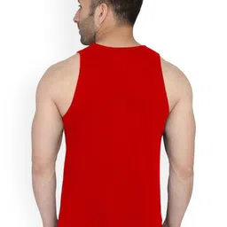 SLOWLORIS Pack Of 2 Printed Combed Cotton Gym Vests image 5