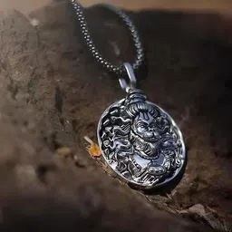 J.S ENTERPRISES Teeragaj Unisex Hanuman Ji Pendant with Chain image 3